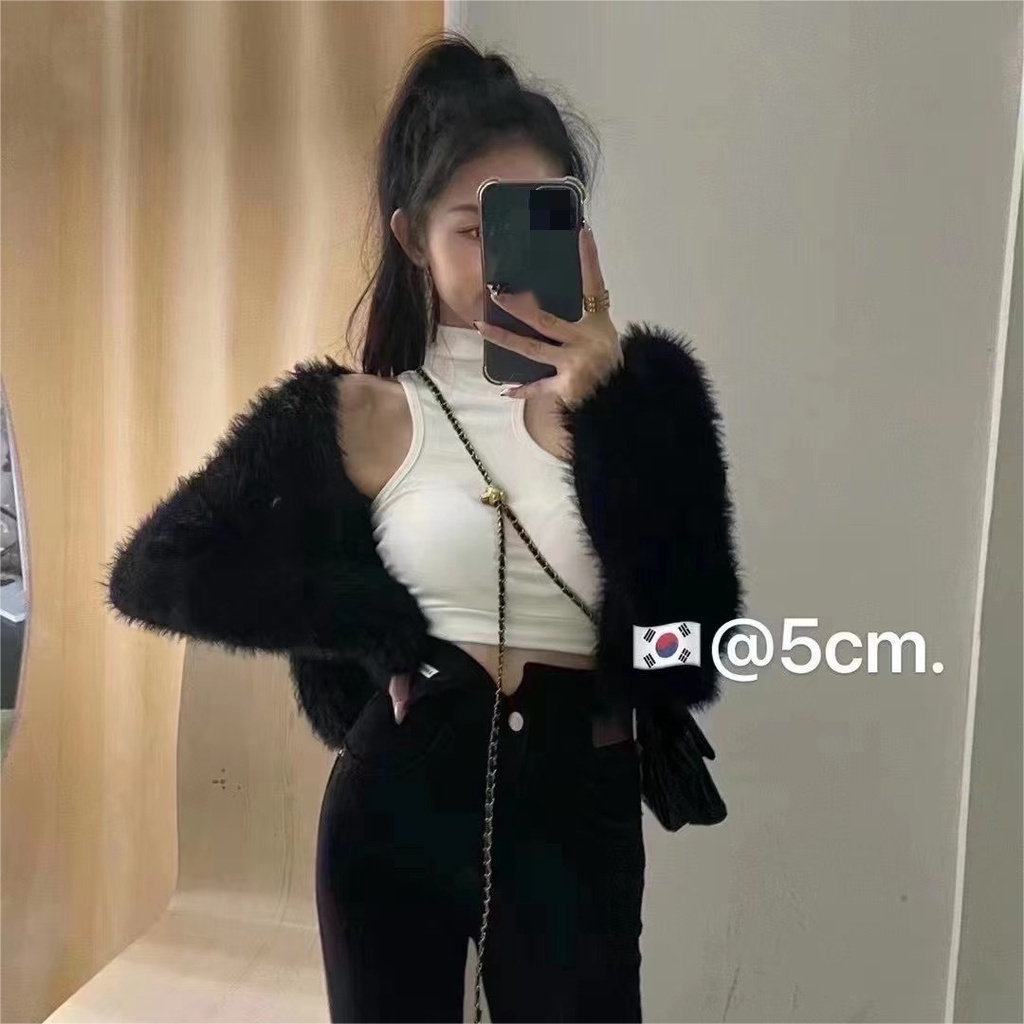 SUXI Áo Croptop Cổ Lọ Thiết Kế Mới Quyến Rũ Thời Trang Dành Cho Mùa Hè