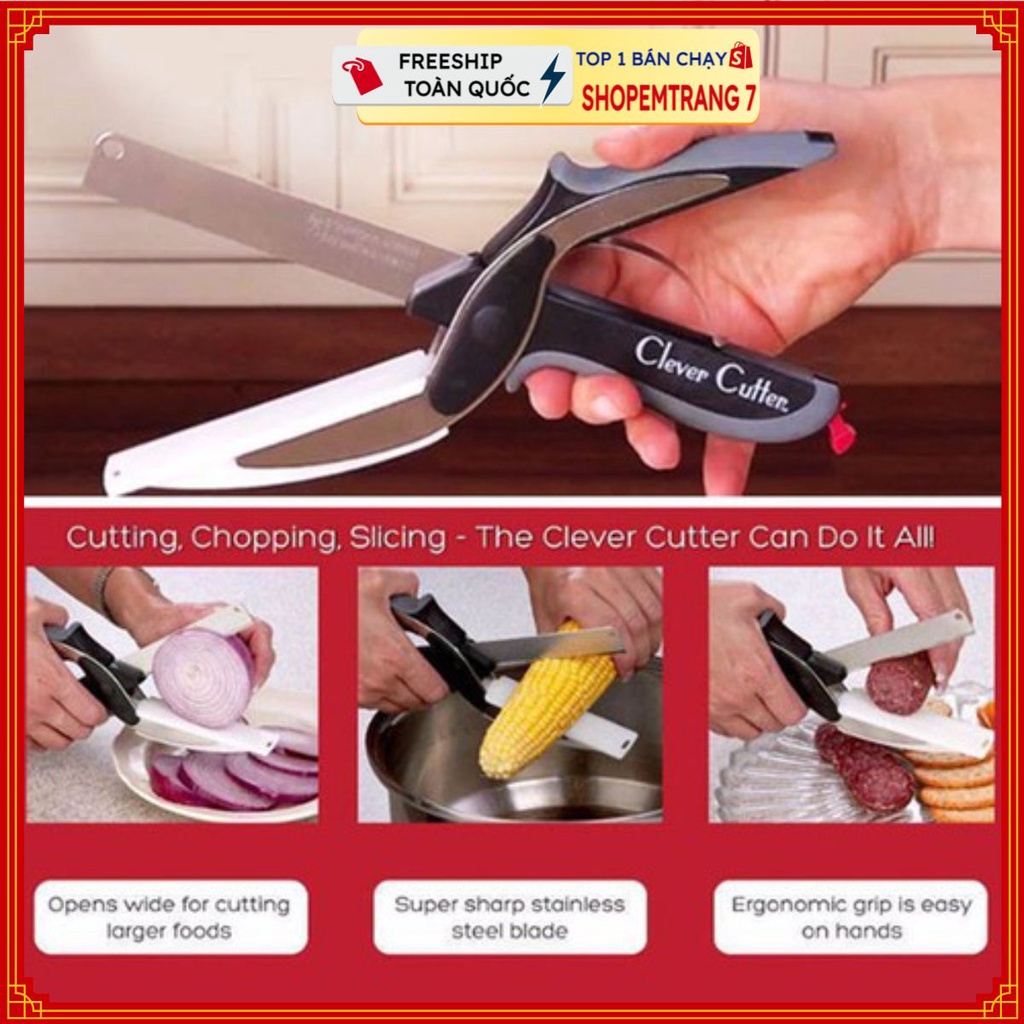Kéo Cắt Tỉa Đa Năng 3 In 1 Clever CutterSHOPEMTRANG07Kéo Đa Năng Thông Minh Chuyên Dụng Cho Nhà Bếp