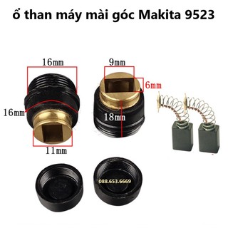 Ổ than máy mài góc Makita 9523/ Cổ than máy mài góc 1 tấc dùng chổi than 411