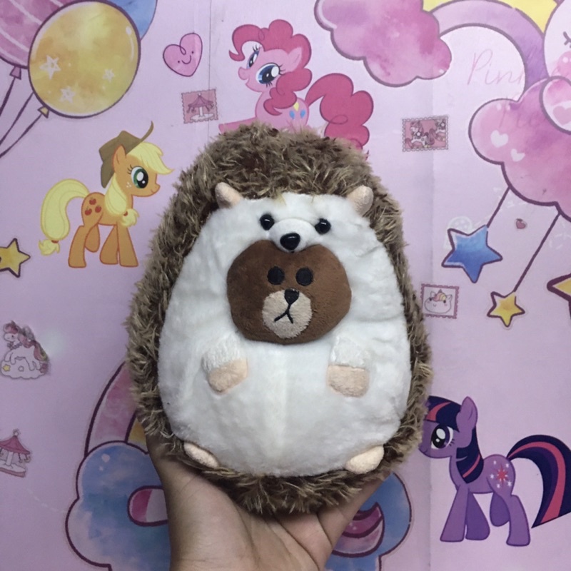 Gấu Bông Brown Cosplay Nhím - Line Friends Plush