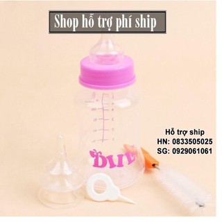 Hỗ trợ Ship- Bình ti bú sữa cho cún mèo con 150ml bình bú dạng có núm vú