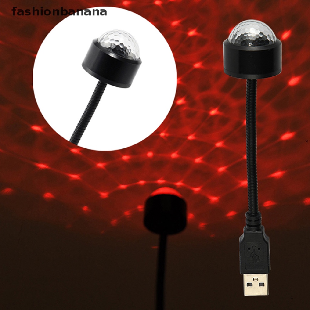 Đèn Chiếu Hình Bầu Trời Sao Mini Nhiều Màu Sắc Cổng USB Gắn Nóc Xe Hơi