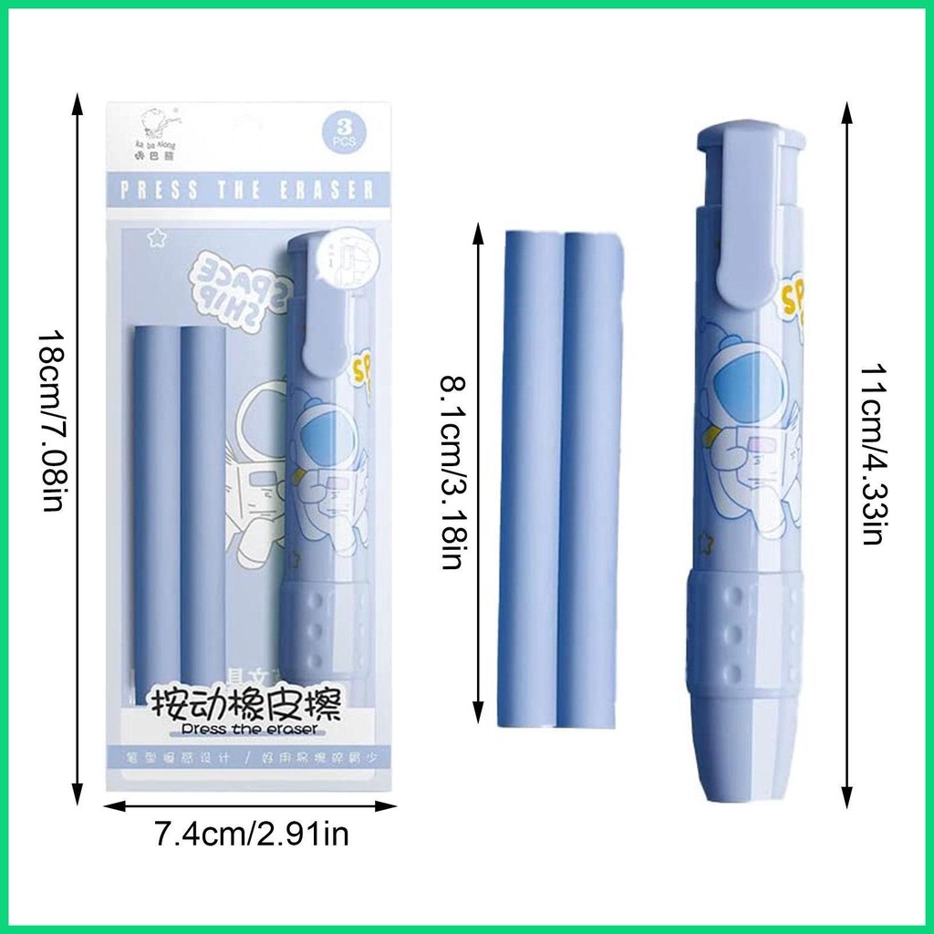 Gôm Tẩy Bút Chì Dạng Nhấn Thu Gọn Được Thiết Kế Dễ Thương Cho Bé
