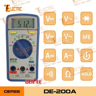 Deree de - 200a đồng hồ đo vạn năng điện tử