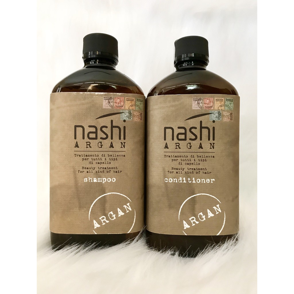 DẦU GỘI XẢ PHỤC HỒI HƯ TỔN NASHI ARGAN 500ML [ NASHI-CHÍNH HÃNG