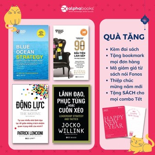 Sách Combo: Chiến lược đại dương xanh+90 ngày đầu tiên làm sếp+ Lãnh đạo,phục tùng hoặc cuốn xéo+Động lực nhà lãnh đạo