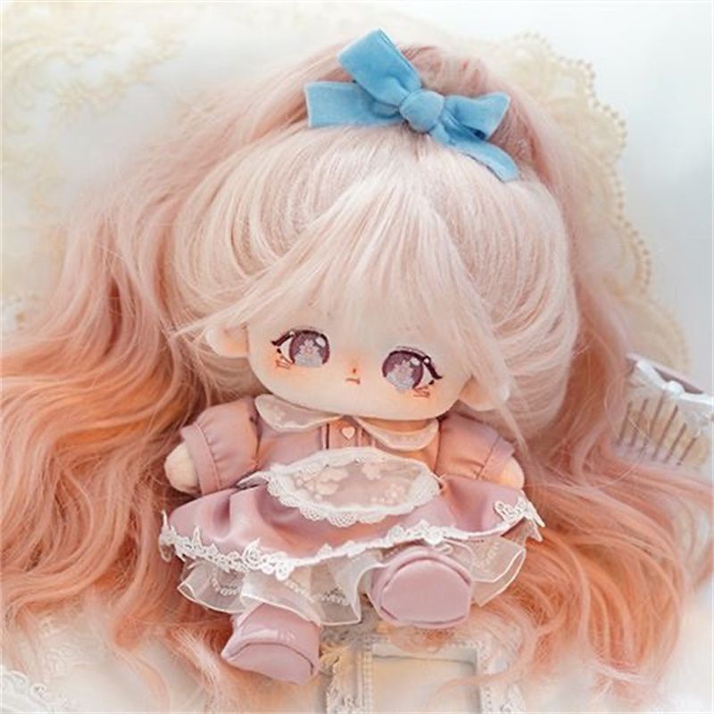 Tóc Giả Xoăn Dài 20cm Bằng cotton Lụa Nhiều Màu Sắc Cho Búp Bê