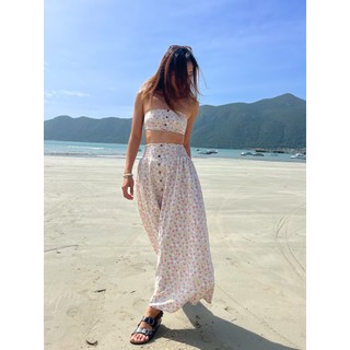 BEACH FEVER - Set áo quây và chân váy maxi họa tiết hoa nhí Florence