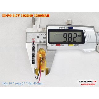 Pin Li-Po 3.7V 102540 1200mAh (Li-Polyme) Cho Loa Bluetooth, Tai Nghe Bluetooth, Camera Hành Trình, Khóa Điện Tử