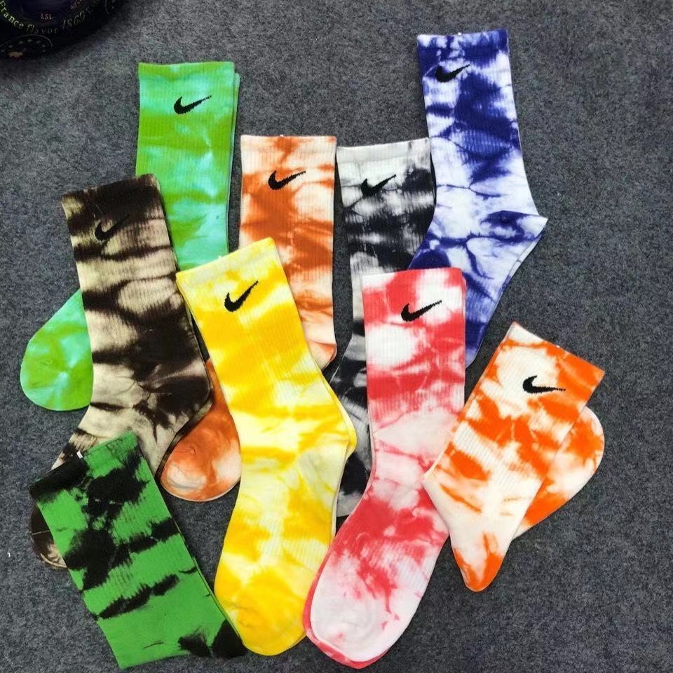 Vớ Cotton Dài Màu Nhuộm Phong Cách Thể Thao Thời Trang Cho Nam Và Nữ