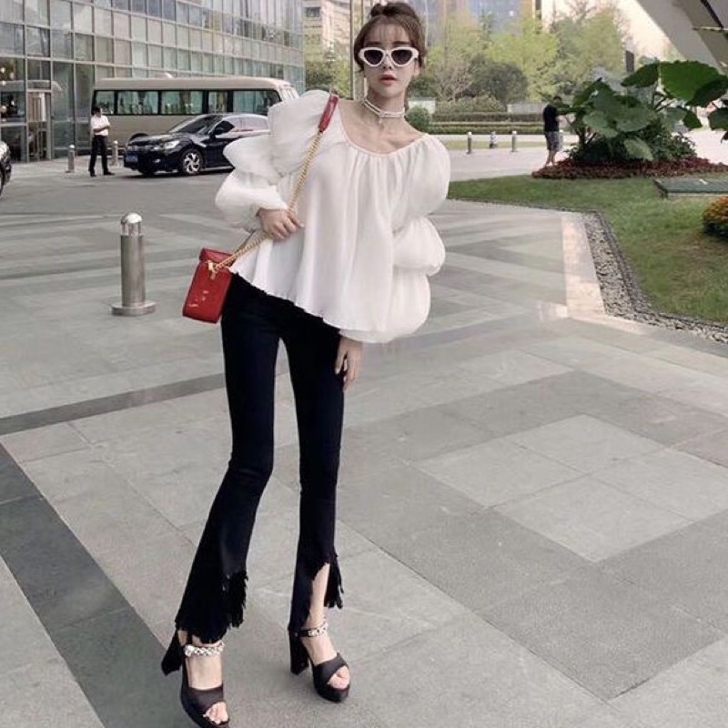 Pass áo trễ vai tay bồng