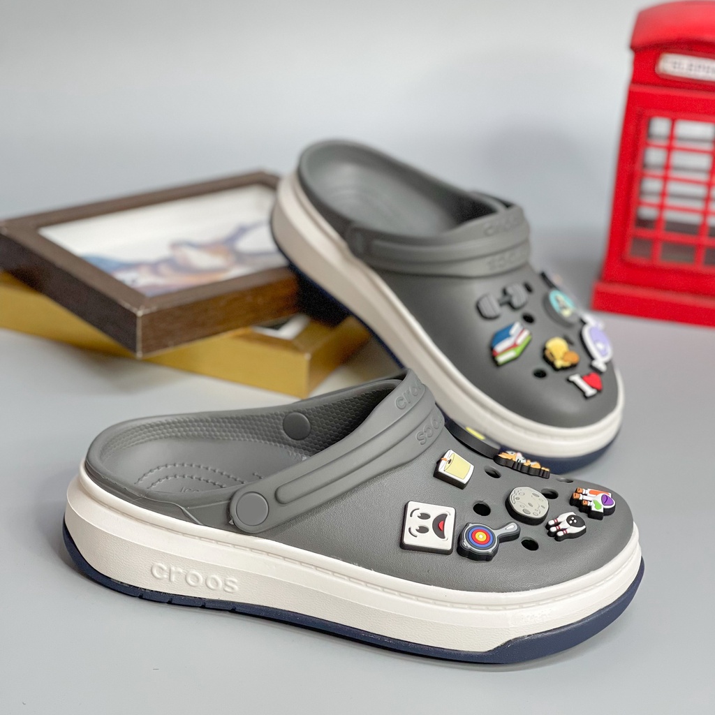 BFF - Dép Cross Band Full Force nam nữ unisex nhiều màu sục retro đế cao 3cm – Tặng 10 Jibbit - Sấu vui vẻ Official