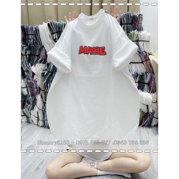 Áo Thun 3158 From Rộng Cotton Khô Nam Nữ Freesize In Chữ MAYBE