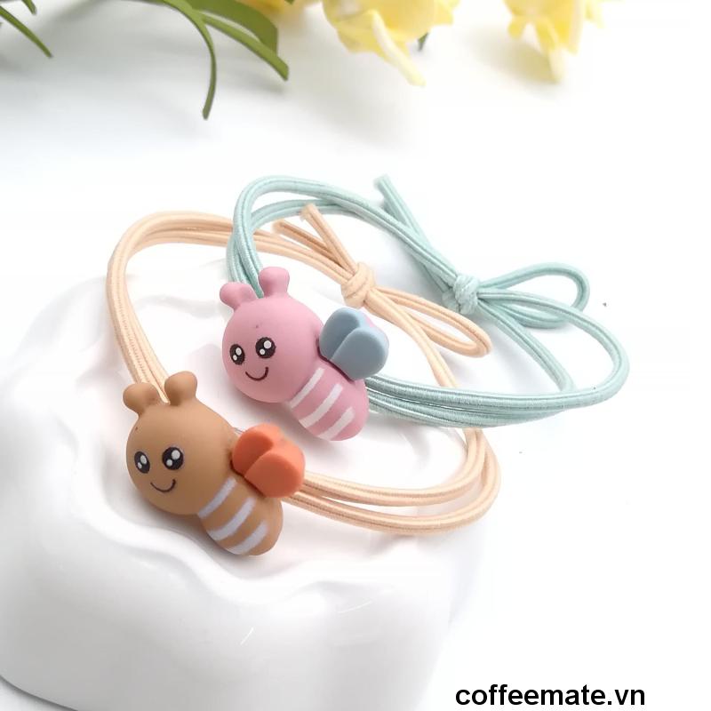 【coffeemate】⚡ Dây Buộc Tóc Hình Động Vật / Trái Cây / Con Ong Đáng Yêu