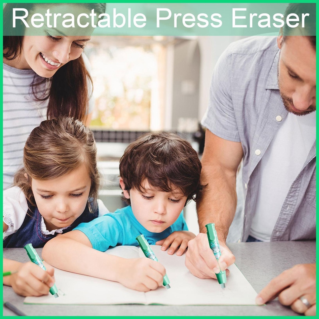 Gôm Tẩy Bút Chì Dạng Nhấn Thu Gọn Được Thiết Kế Dễ Thương Cho Bé