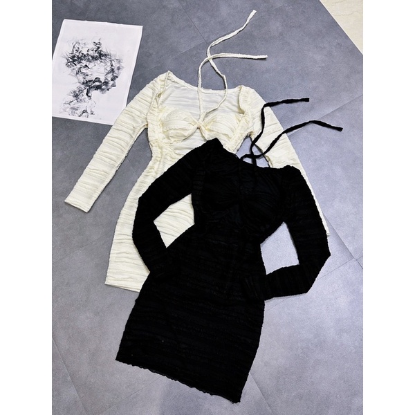 Đầm xốp yếm vảy cá mặc được 2 kiểu-CarotShop