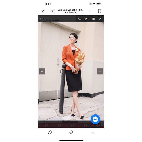 Áo vest cam Chic size S