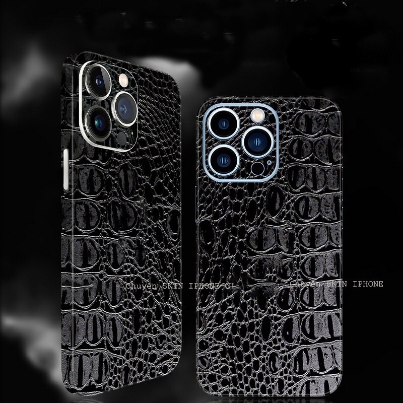 SKIN VÂN GIẢ DA CÁ SẤU DÀNH CHO IPHONE 14 PROMAX 14 14 PRO 14 PLUS 13 PRO MAX 13 13 PRO 12 PRO MAX 11 PRO MAX 11 11 PRO