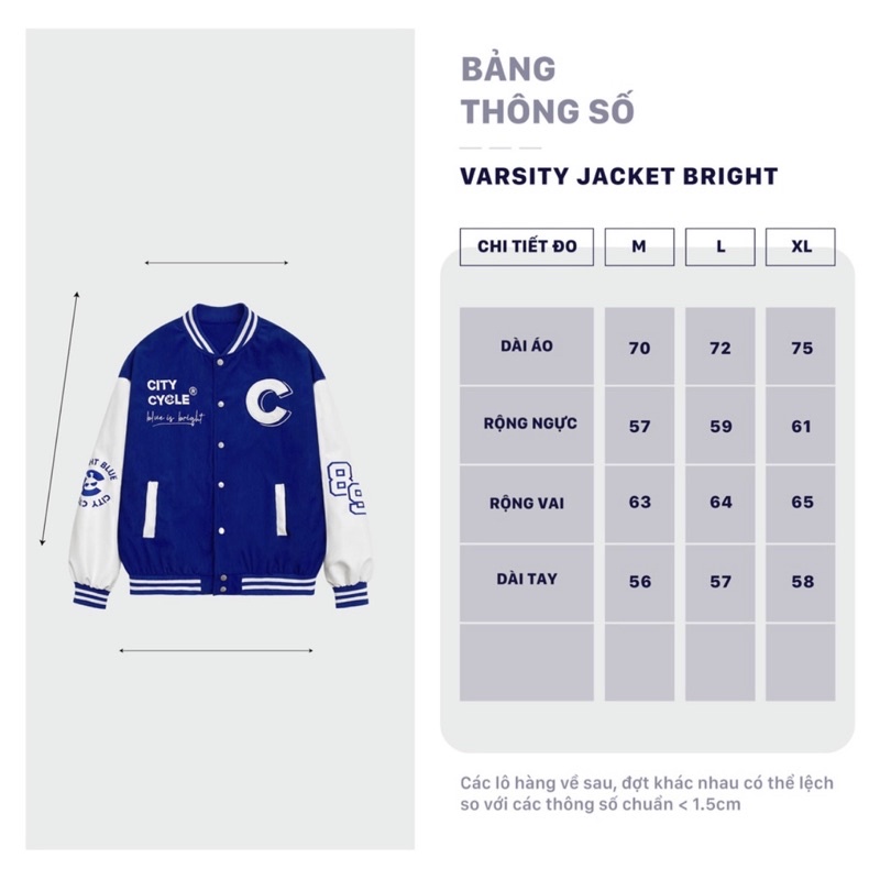 Áo khoác bomber varsity jacket Bright Jiang Store- Áo khoác bóng chày unisex form rộng chất dày dặn