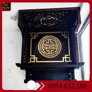 sx - [ BỘ VIỀN CHỈ BAN THỜ ] Ốp alu trang trí bàn thờ phật MÂU NI dùng dán sau tủ thờ, vách thờ