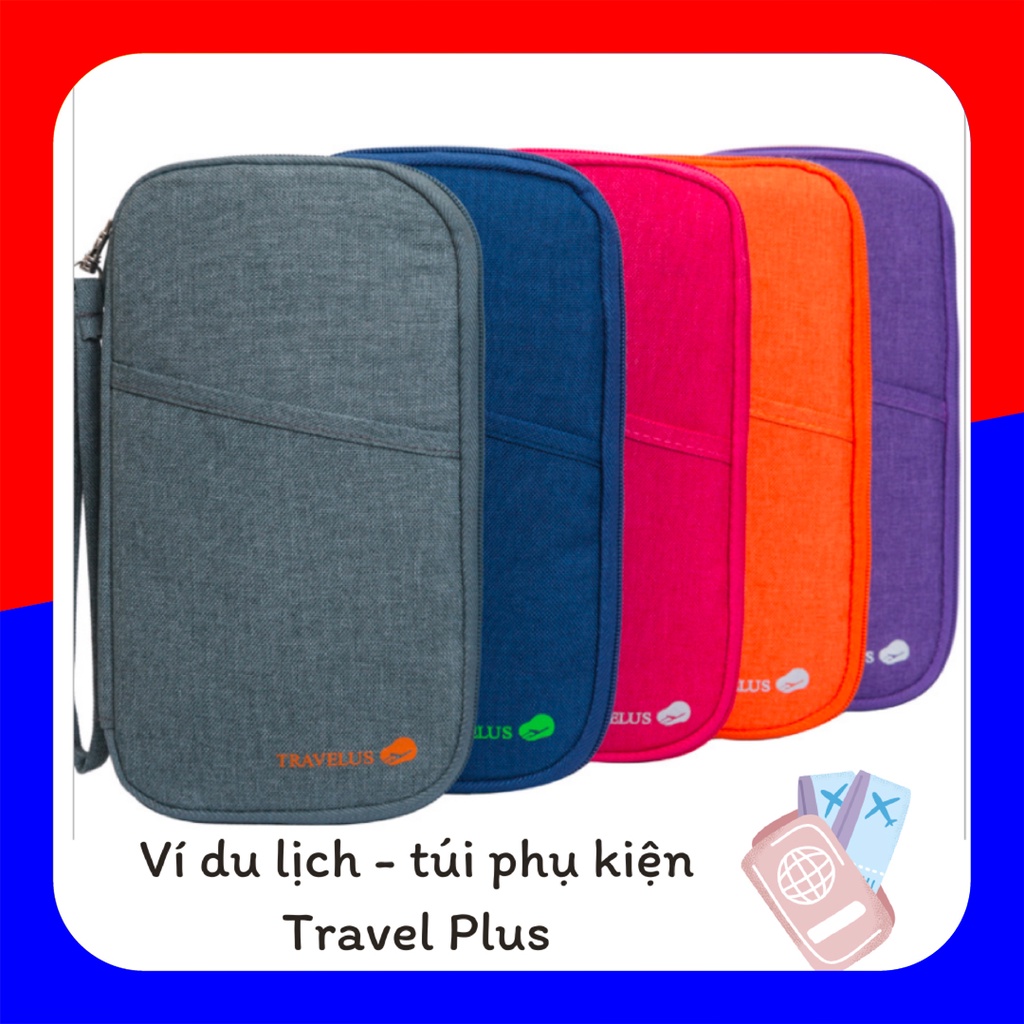 Ví du lịch, túi đựng hộ chiếu passport, phụ kiện nhiều ngăn đựng cáp, tai nghe, sạc dự phòng