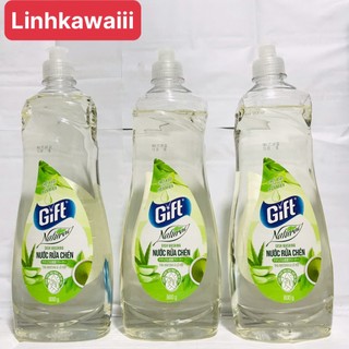 Nước rửa chén Gift hương trà matcha & lô hội chai 800g