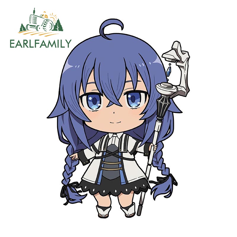 Đề Can Dán Trang Trí Xe Hơi Chống Trầy Xước Họa Tiết Mushoku Tensei Chibi Dễ Thương Kích Thước 13Cmx9.3Cm