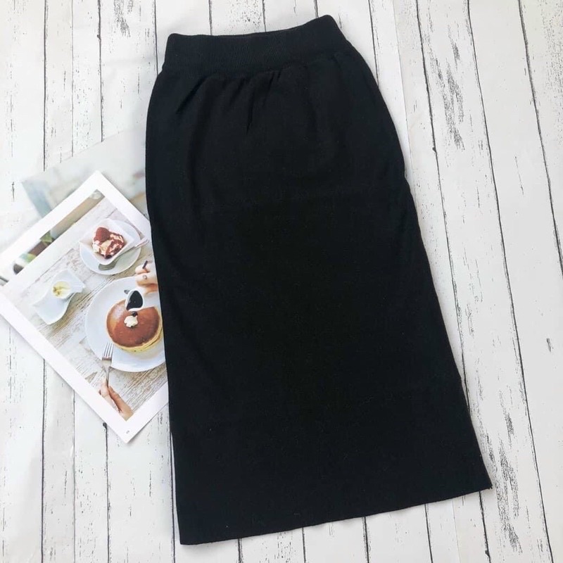 Chân váy len tăm dáng dài