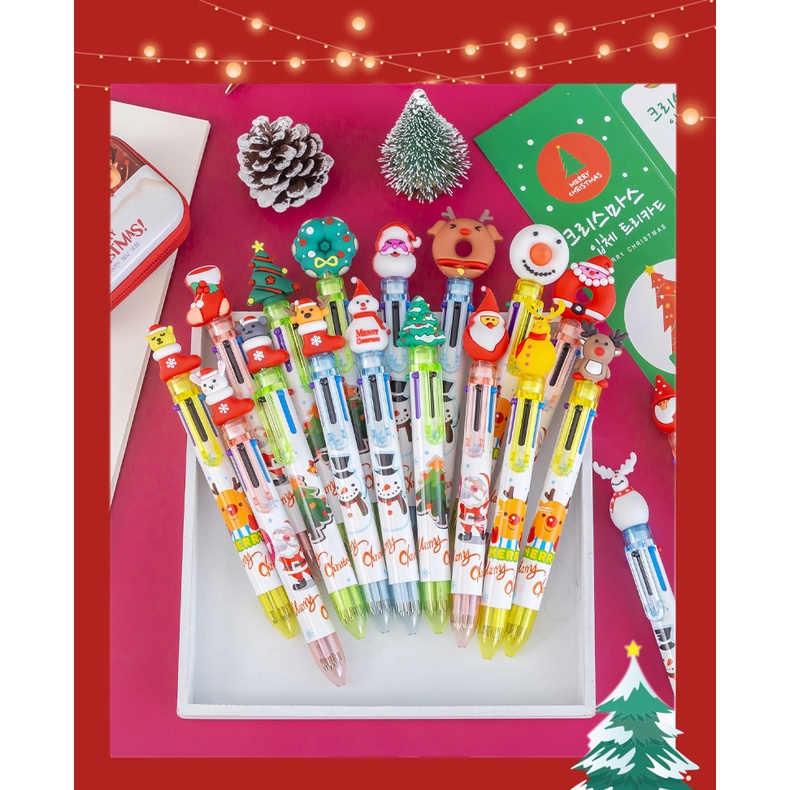 Bút Bi Họa Tiết Giáng Sinh Nhiều Màu Dễ Thương