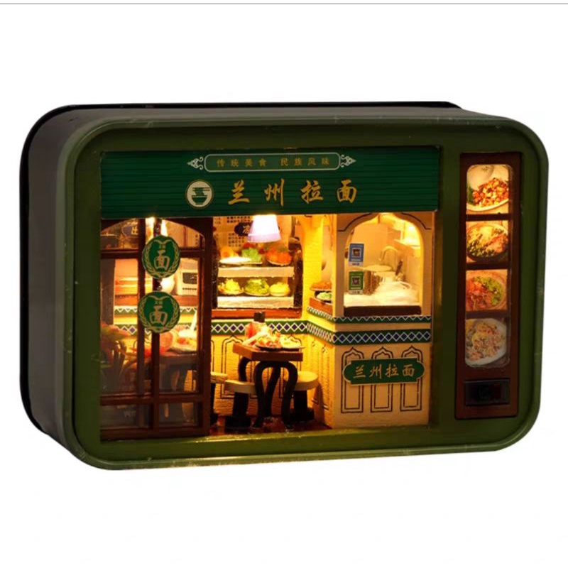 Kèm keo dán gỗ - Mô hình nhà gỗ lắp ráp búp bê Dollhouse DIY - TH21 TH22 TH23 Tivi