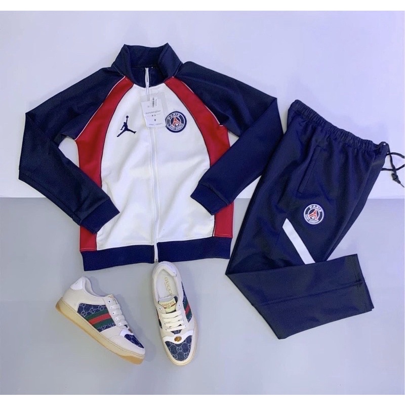 Bộ nỉ thể thao nam Paris logo thêu ngực thời trang