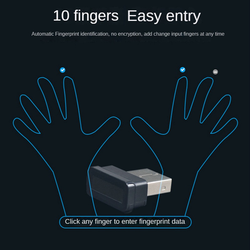 1 PCS Di động Đa chức năng cho Thiết bị mô-đun đọc vân tay MINI USB cho Windows 10 Khóa bảo mật sinh trắc học Hello