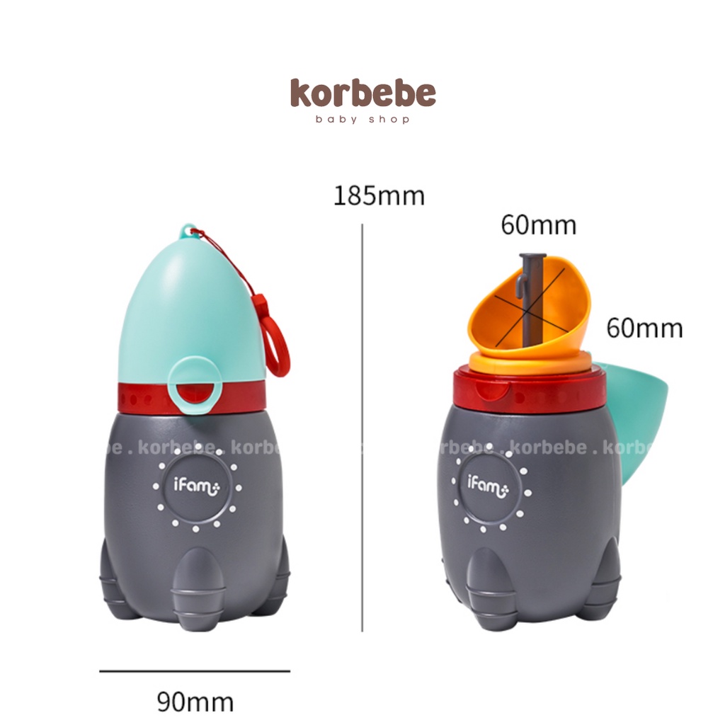 Bình đi tiểu mini cho bé hình tàu vũ trụ Ifam Hàn Quốc