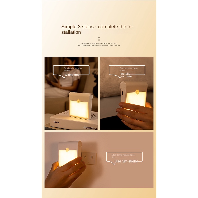 Đèn LED Cảm Ứng Từ Tính Không Cần Chạm Có Thể Sạc Lại