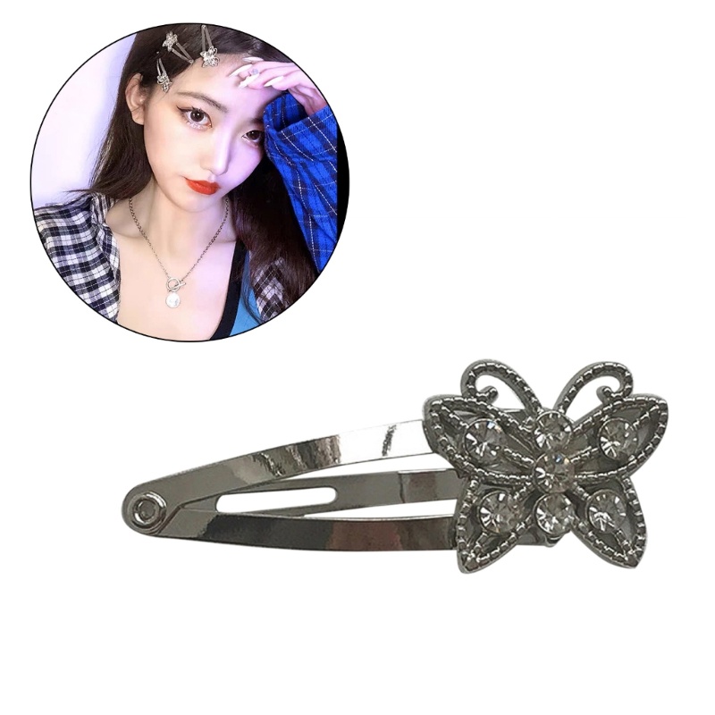 Kẹp Tóc Hình Bướm Bằng Hợp Kim Lấp Lánh Dễ Thương Cho Nữ