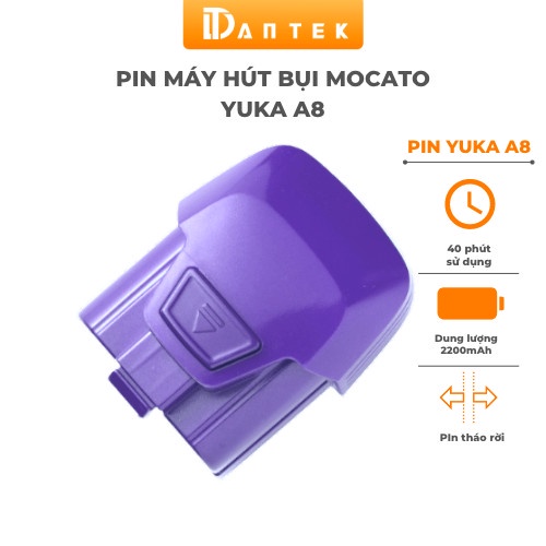 Pin dành cho máy hút bụi cầm tay không dây gia đình MOCATO YUKA A8 mini lực hút mạnh sử dụng pin sạc bảo hành 12 tháng
