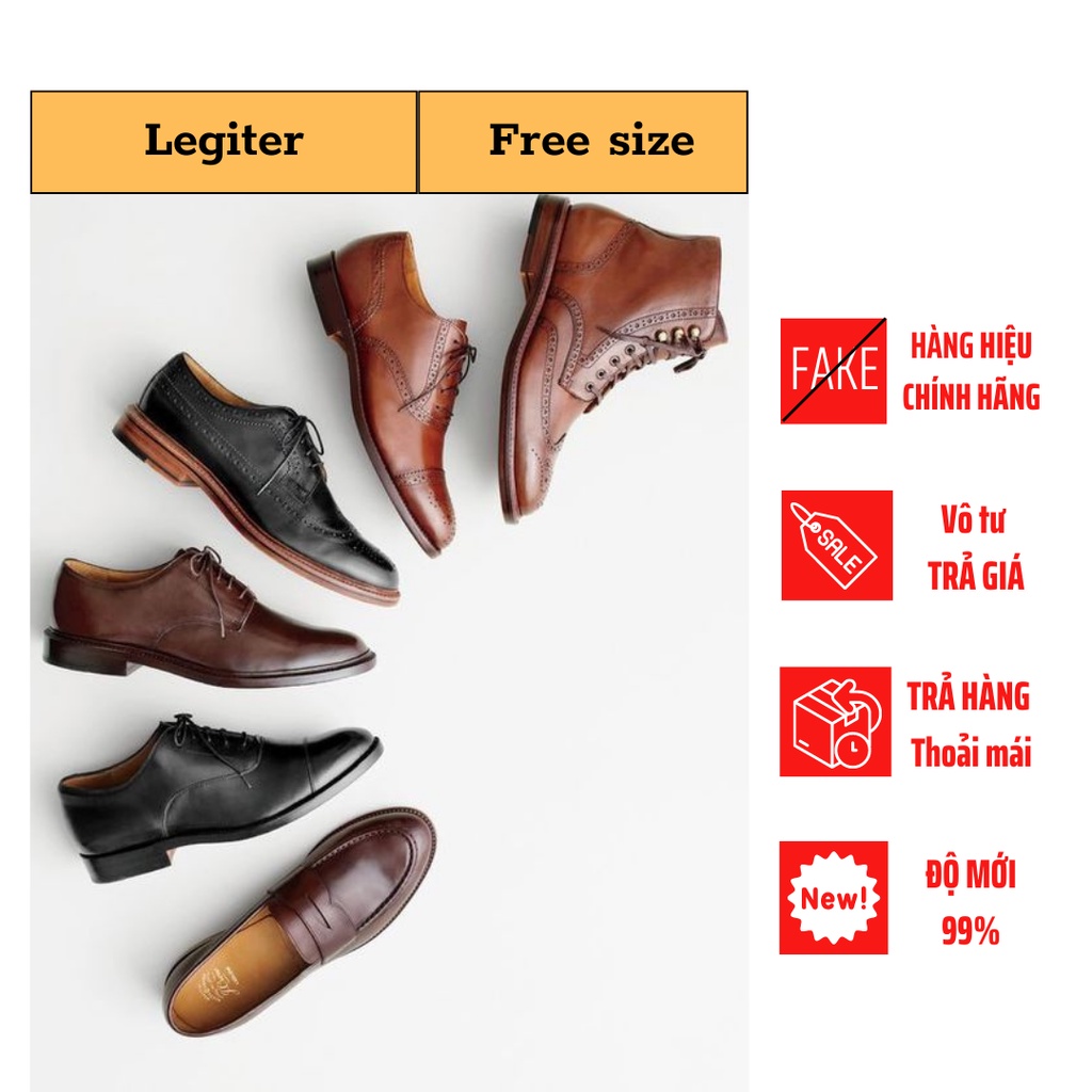 Giày da nam 2hand, đồ si hiệu, hàng thùng tuyển chọn còn như mới, giày tây thương hiệu Legiter secondhand