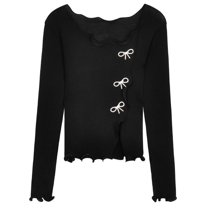Áo Sweater Tay Dài Dáng Ôm Phong Cách Phương Tây Thời Trang Mùa Xuân 2023 Mới