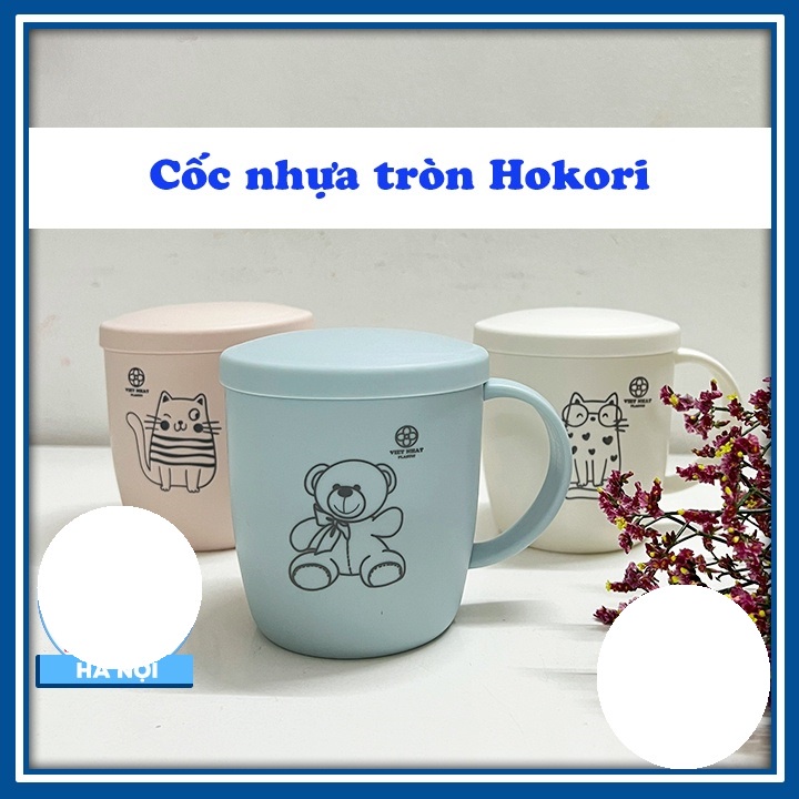 Cốc Nước Có Quai Có Nắp Việt Nhật Màu Pastel Mã.6039 - HÀNG MỚI VỀ