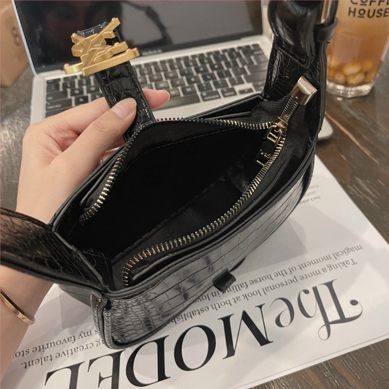 Túi Xách Nữ Túi kẹp Nách Y.S.L Dáng Basic 2 Chất Da, Da Trơn & Vân Rắn Hợp Thời Trang h52