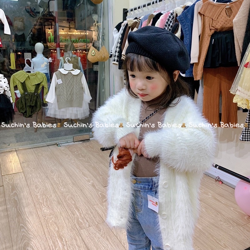 Cardigan lông cho bé Suchin