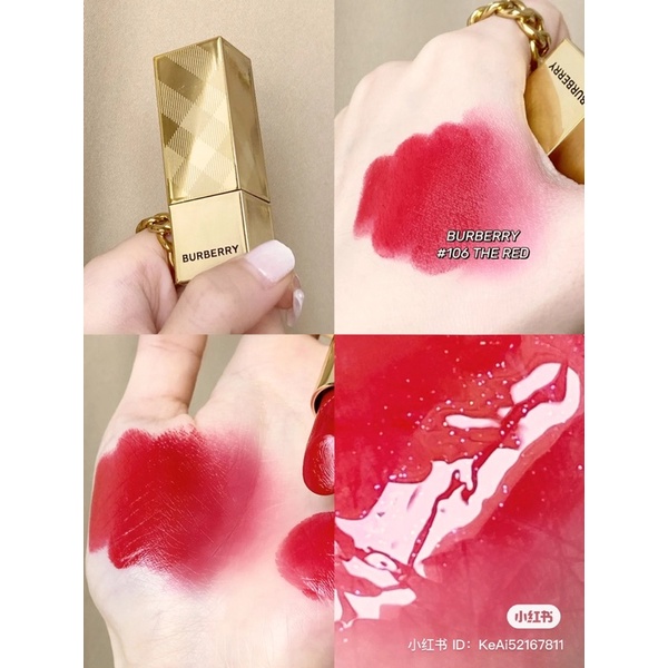 [2022 Mini Fullbox] Son Burberry Kisses Matte Màu 106 The Red