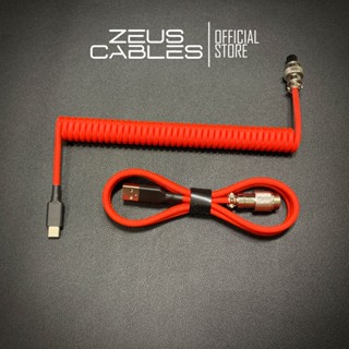 [SINGLE SLEEVED] Dây Cáp CUSTOM Bàn Phím Cơ Type C Dạng Xoắn Lò Xo | Coiled Cable | ZeusCables