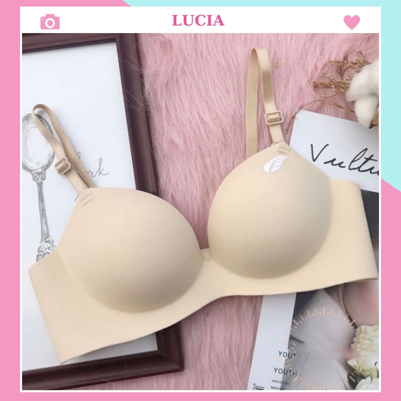 áo lót su đúc hình lông vũ nâng ngực LUCIA, áo ngực không gọng đệm bàn tay mềm mại Mã ANM-42