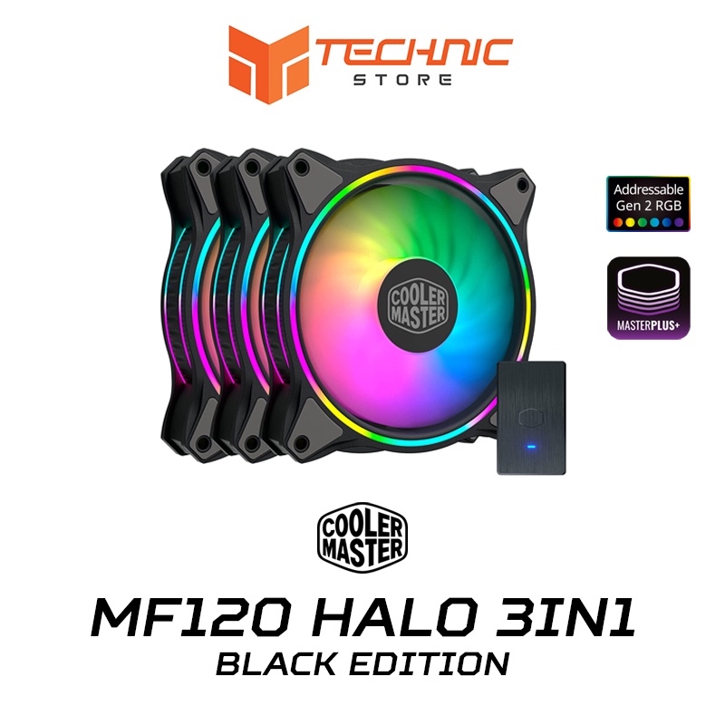 Bộ quạt tản nhiệt Cooler Master MF120 HALO 3IN1 BLACK