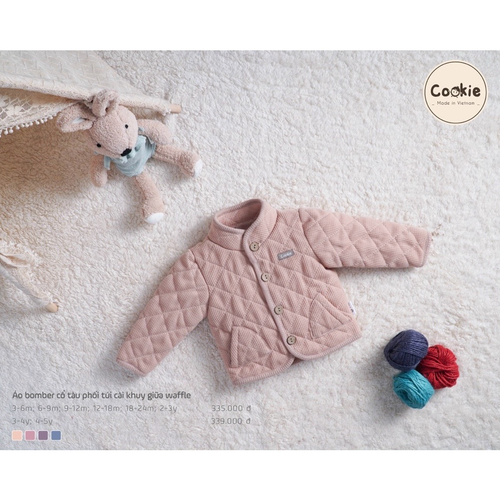 Cookie Áo khoác nỉ chần bông cho bé