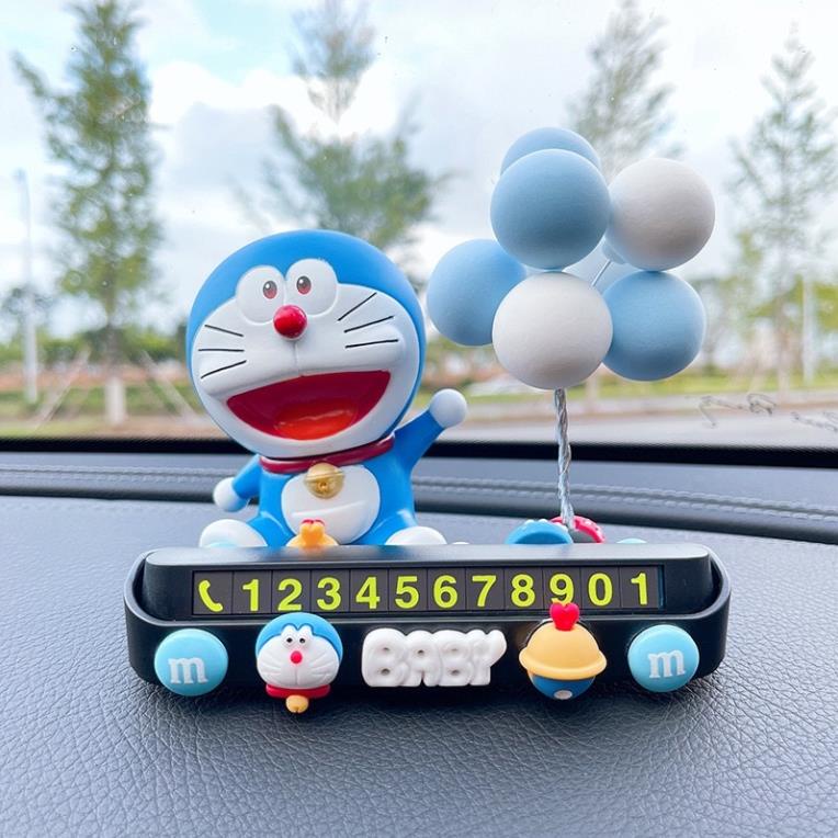 Mô Hình Doremon Kèm Bảng Số Điện Thoại Đặt Taplo Ô Tô Gắn Hoạ Tiết Doremon - Doraemon Siêu Dễ Thương