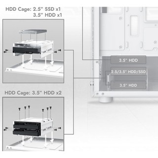 Vỏ Case XIGMATEK NYX 3F WHITE ( KÈM 3 FAN LED )
