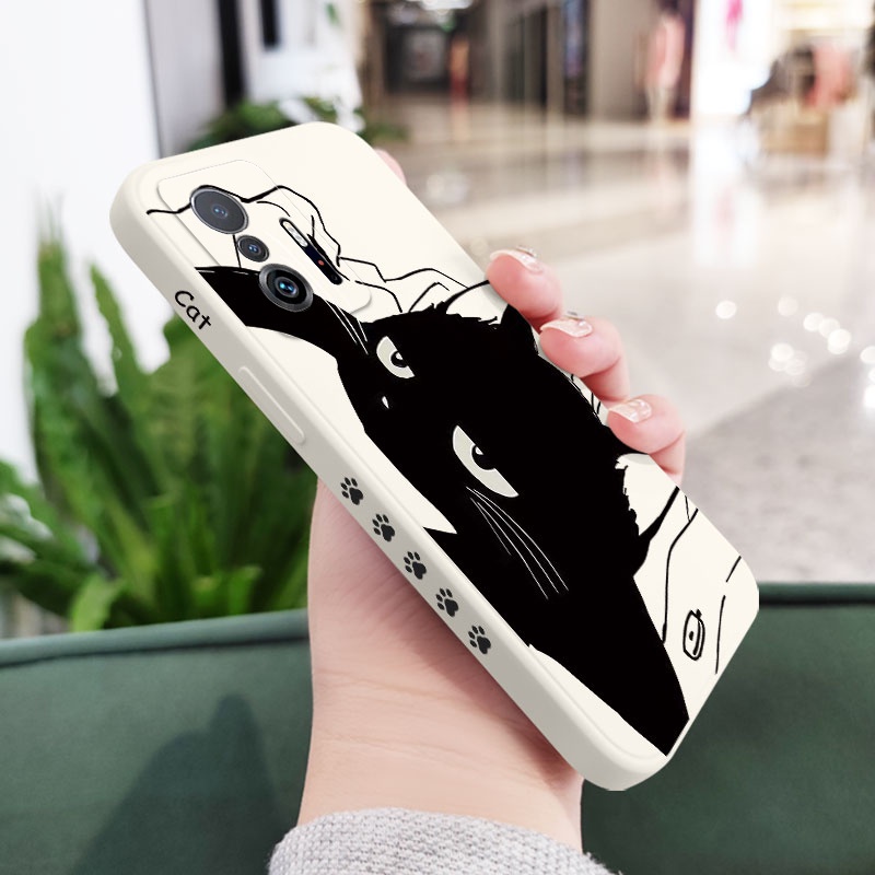 Bao Da Điện Thoại Hình Mèo Dễ Thương Cho xiaomi mi 13t 12t 11t 10t pro lite mi 9t pro Ốp