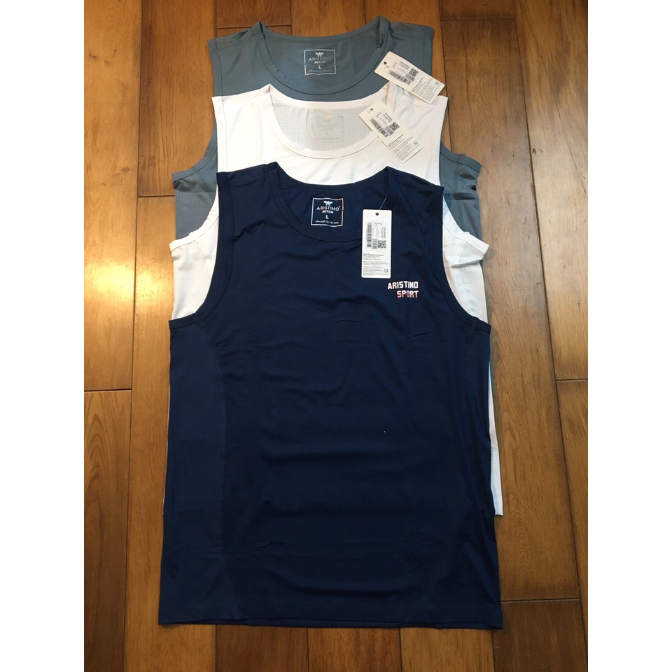 Áo sát nách tanktop nam Aristino ATT008S2 chất thể thao mềm mát, co giãn vận động thoải mái, trẻ trung